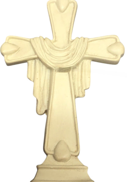 7907 - 4in Shrouded Cross Resin Wall Pedestal [22-1]