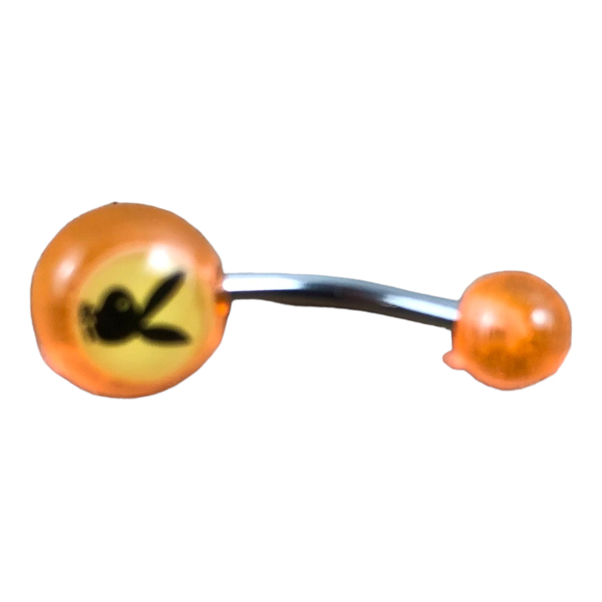 7918 - Playboy Bunny Orange Belly Ring - |Clear-135|
