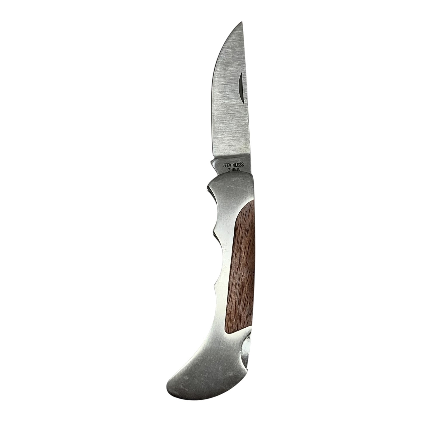 2367 - Wood Inlaid 7" Stainless Lock Hunting Knife |94|