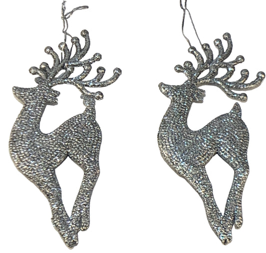 8019 - 7" Silver Reindeer Glass |Pod 2-73|