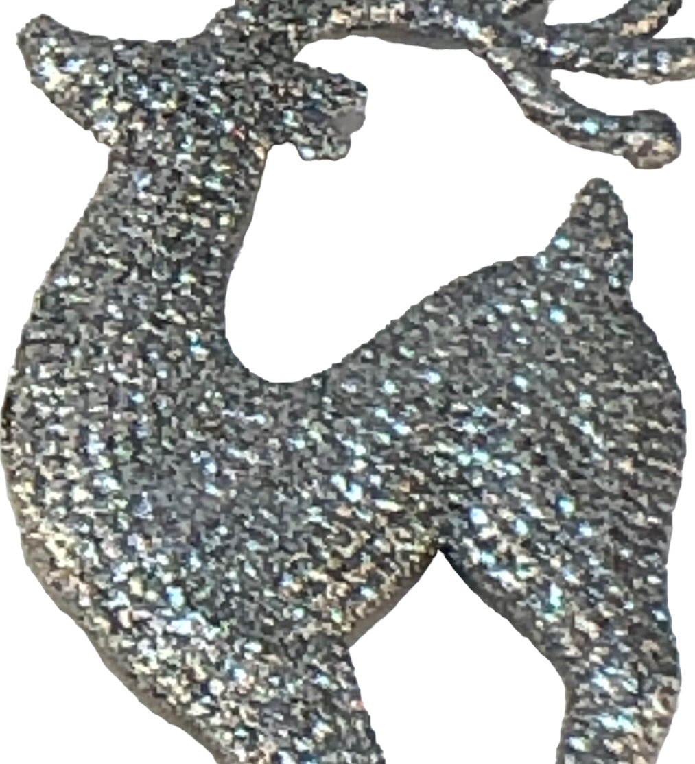8019 - 7" Silver Reindeer Glass |Pod 2-73|