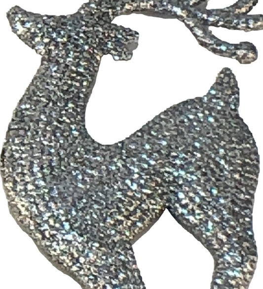 8019 - 7" Silver Reindeer Glass |Pod 2-73|