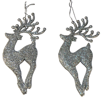 8019 - 7" Silver Reindeer Glass |Pod 2-73|