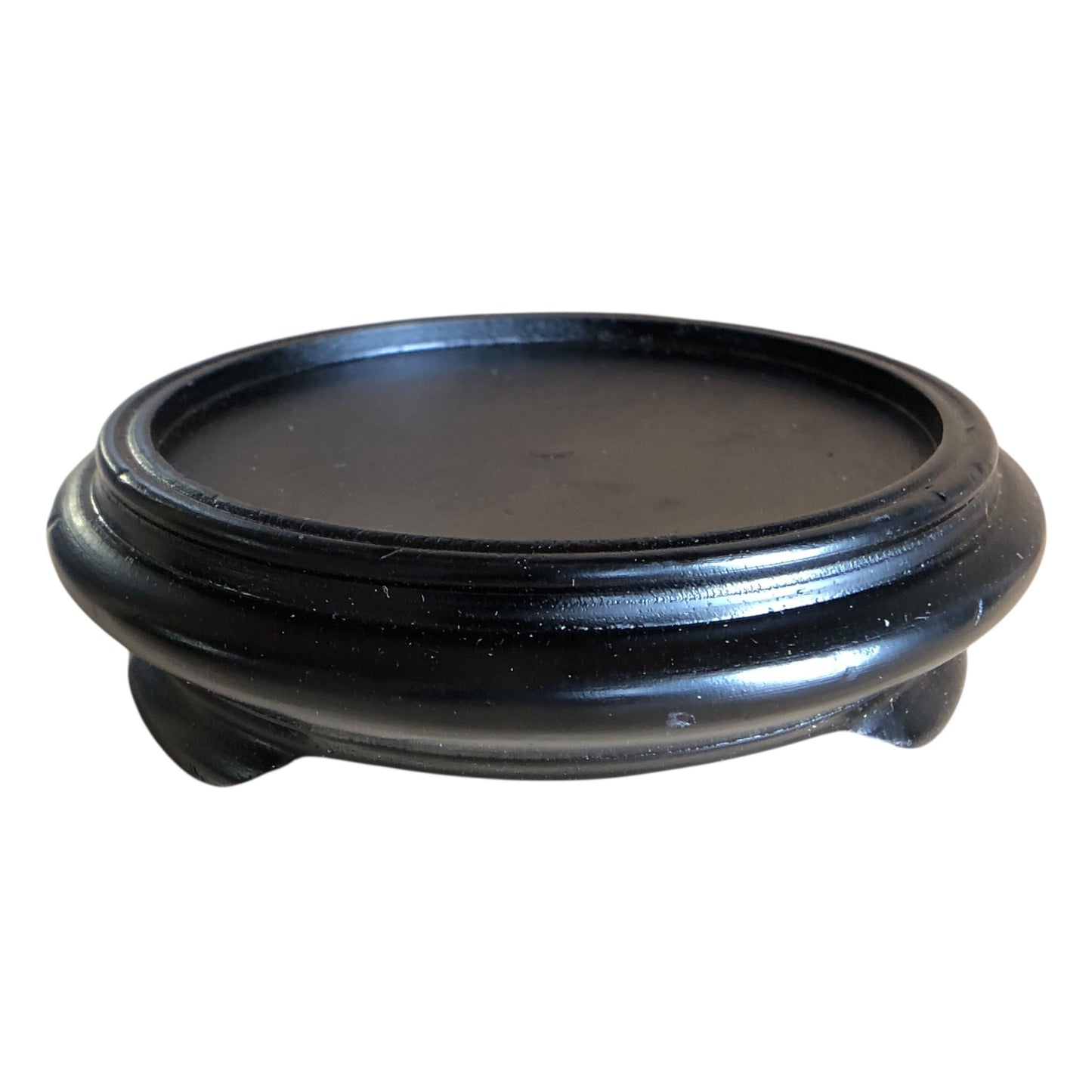 8025 - 4-Inch Wood Black Asian Pedestal Stand |22-7|