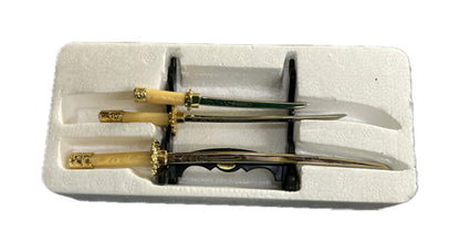 8080 - Replica Weapon Letter Openers With Stand - 3 swords |100/Store| (Processed)