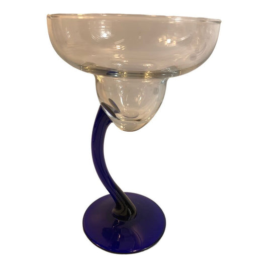 812 - Set of 3 Blue Margarita Glasses - |1-24|