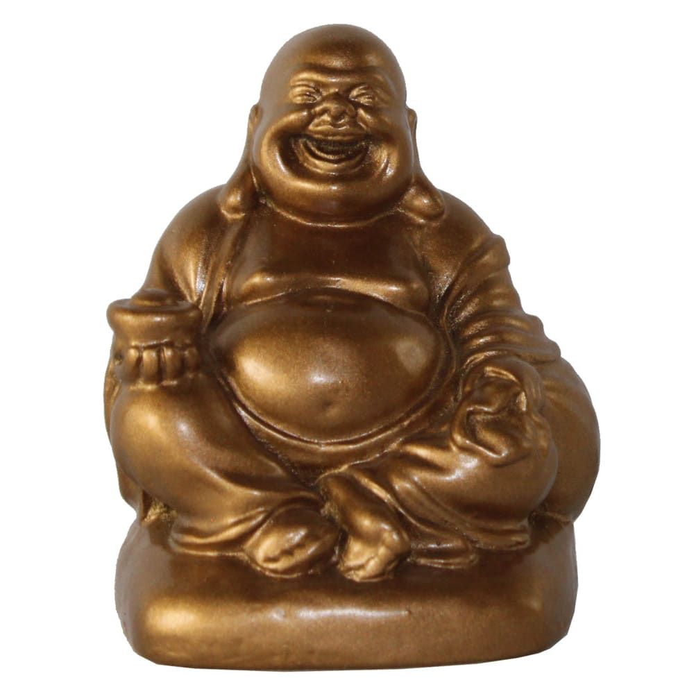 824 - 2" Golden Buddha - Sit w/Ingot - |BU-20|