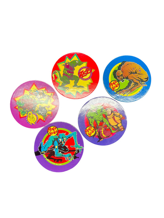 8345 - Set of 5 Assorted Game Boards For Pogs 2.2" - |Garage|