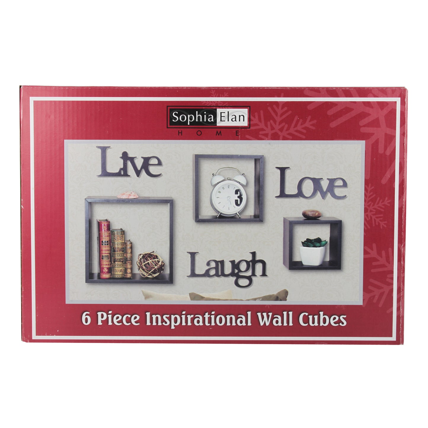 8538 -6-Piece Inspirational Wall Cube Set Nested Sizes: 8", 6", 5" |22-4|