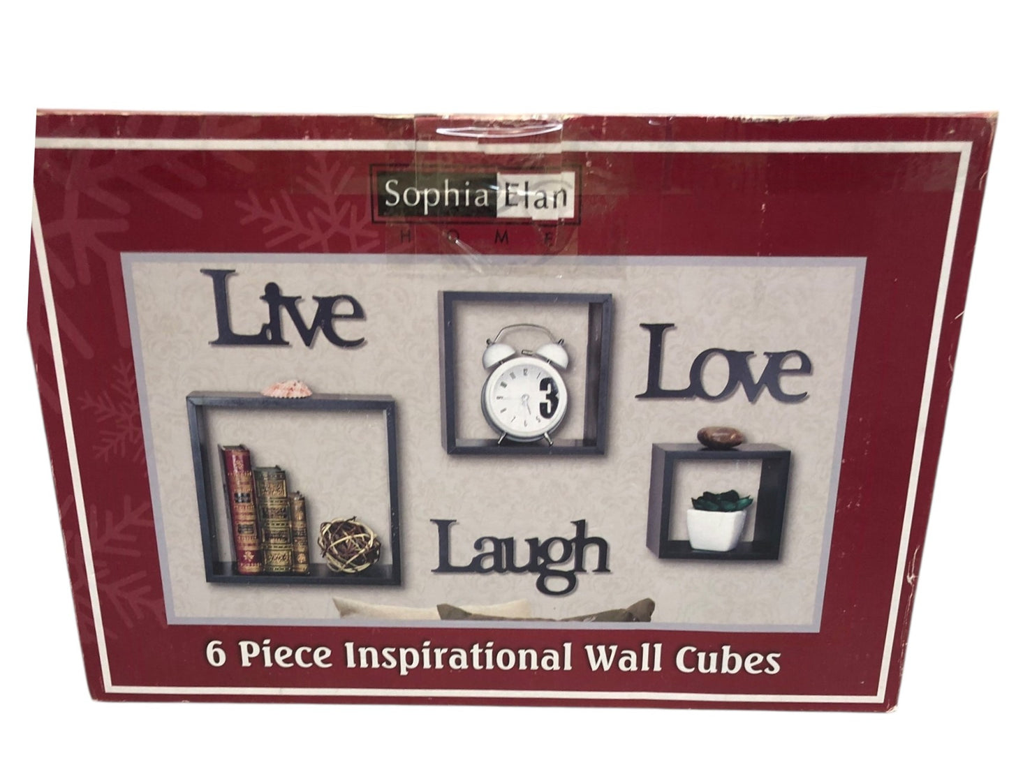 8538 -6-Piece Inspirational Wall Cube Set Nested Sizes: 8", 6", 5" |22-4|
