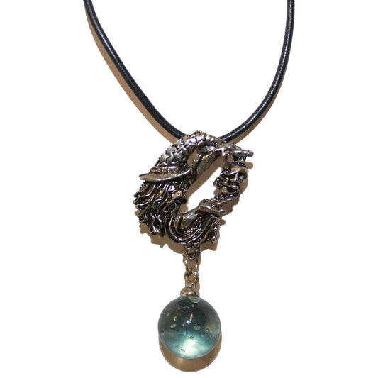 8564 - Wizard Crystal Ball Necklace - |Clear-158|
