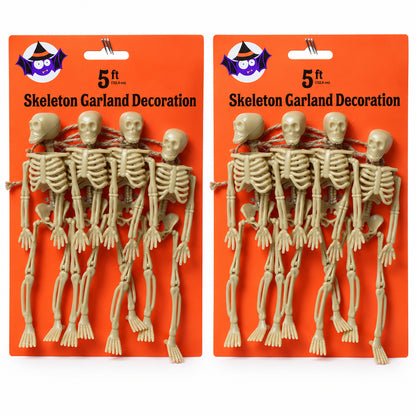 862 - SET OF TWO  5' Skeleton Garland - |TBD| sent to pics 9/26 gk