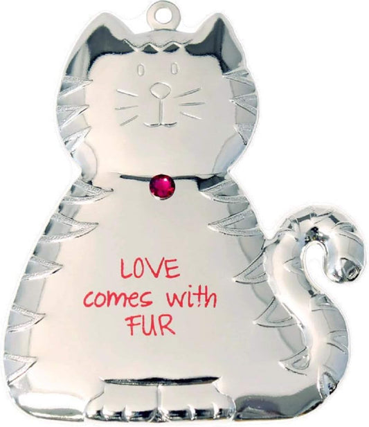 8704 - Gloria Duchin Cat Ornament - [Clear-193]