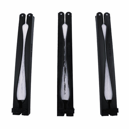 8706 - 3- 6" Black Fan - Three Kanji - W-18 : PT COOL BEANS
