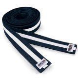 87 - Belt 1 Black w/White Stripe |Belts|