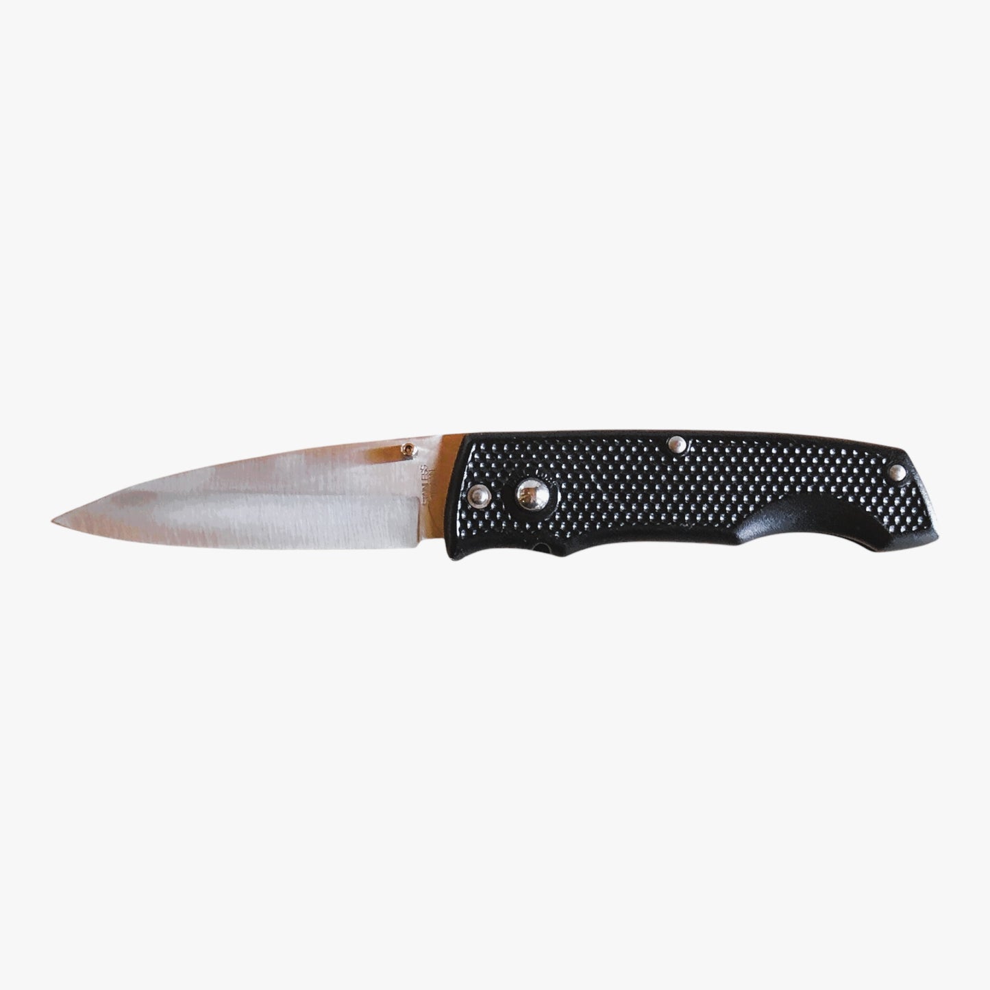 8859 - Set of Two Folding 7.5" Black Knife Serrated |81|