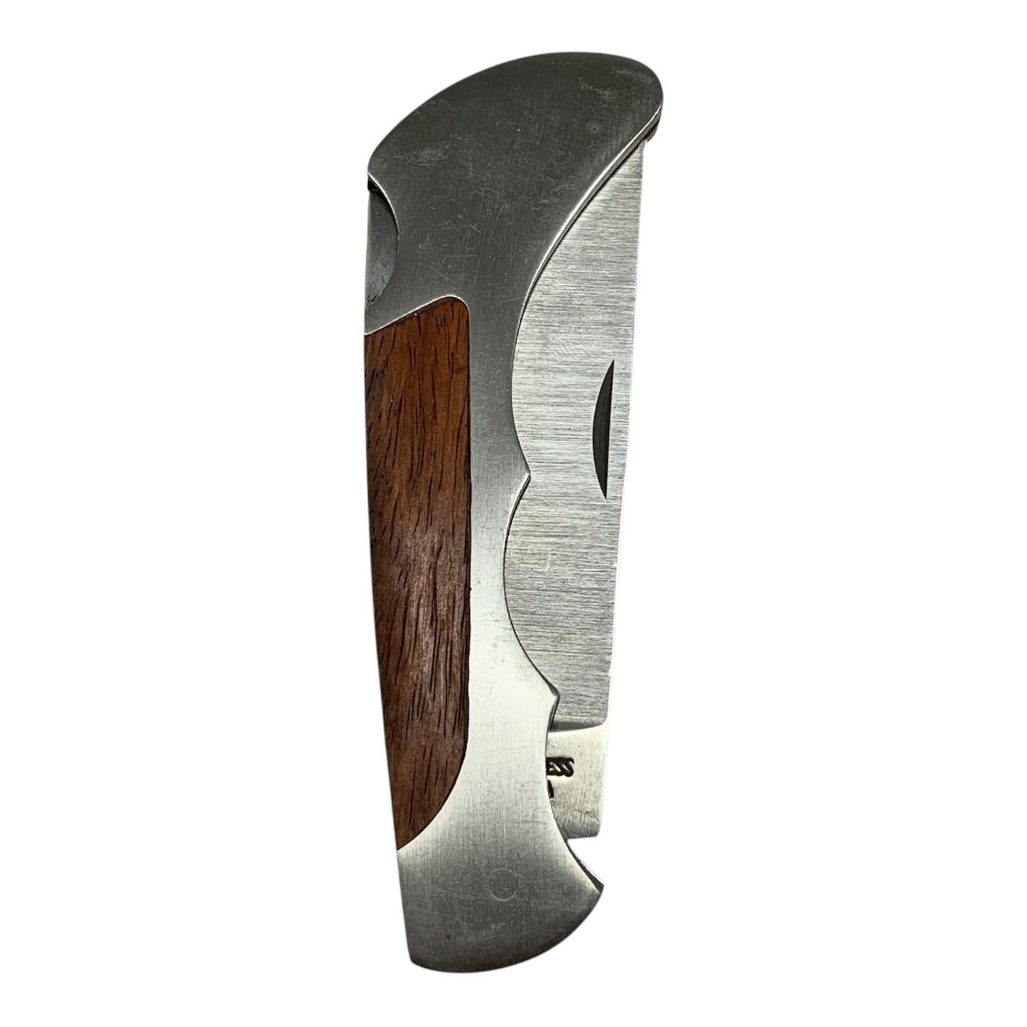2367 - Wood Inlaid 7" Stainless Lock Hunting Knife |94|