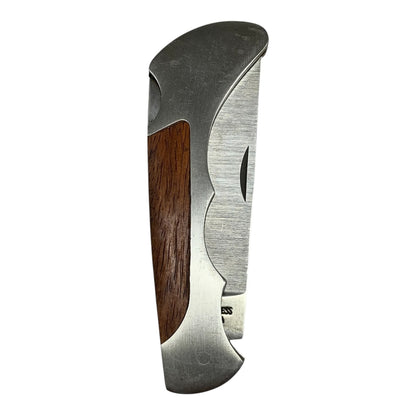 2367 - Wood Inlaid 7" Stainless Lock Hunting Knife |94|