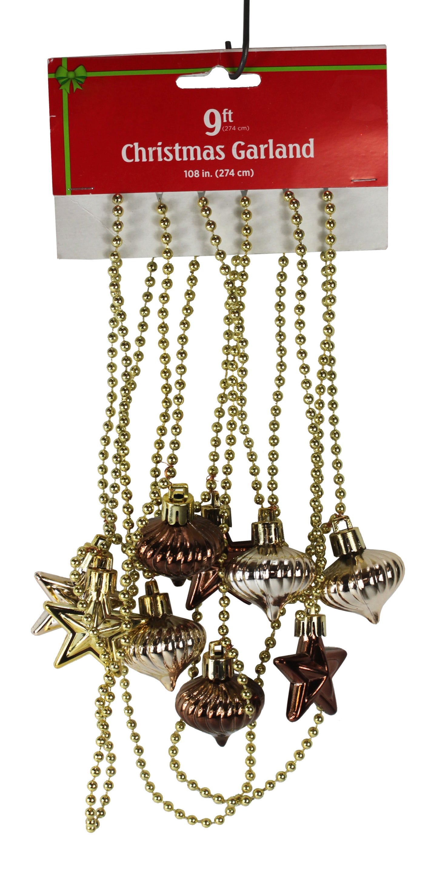 9427 - 9' Metallic Star Bulb Garland - Set of Two |Pod 2-62|
