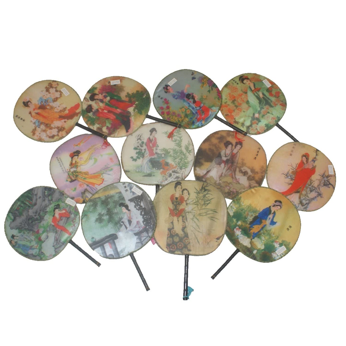 942 - Asst Silk Fans 1 Dozen - |W-30/G- 74|