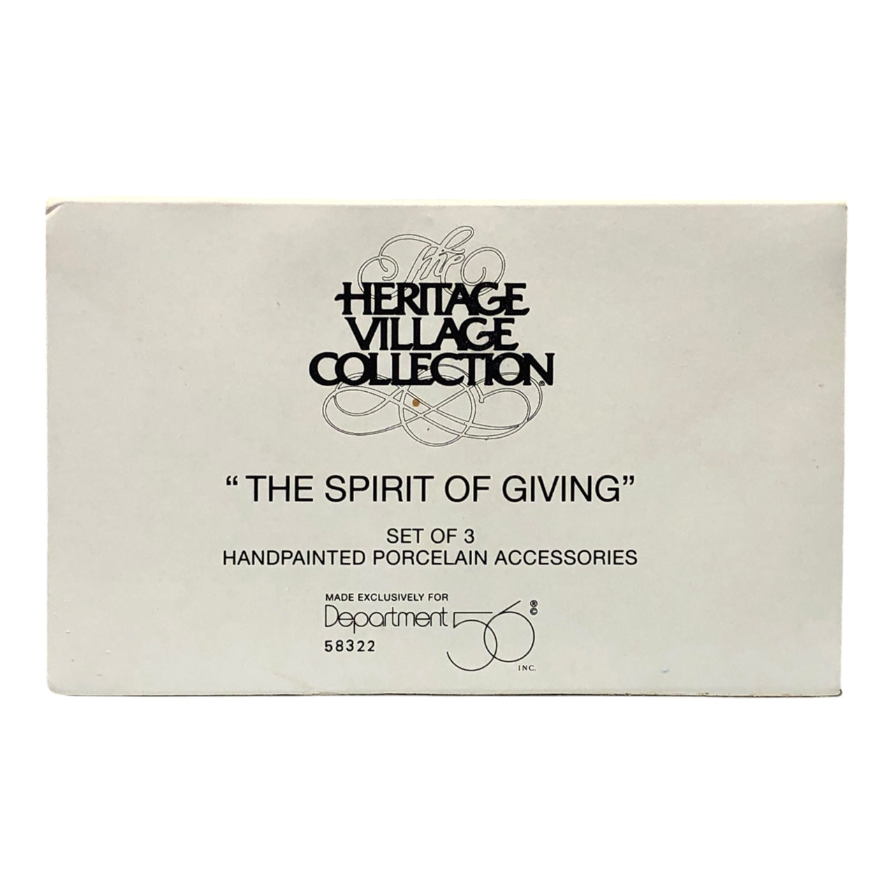 944 - Dept56 The Spirit Of Giving Holiday Porcelain Accessories Collectible |11/25|