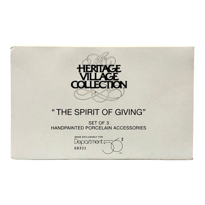 944 - Dept56 The Spirit Of Giving Holiday Porcelain Accessories Collectible |11/25|