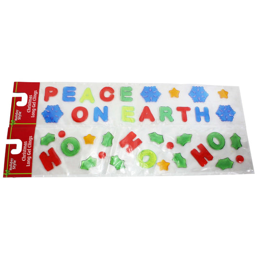 953 - Two Gel Clings Ho Ho Ho Peace On