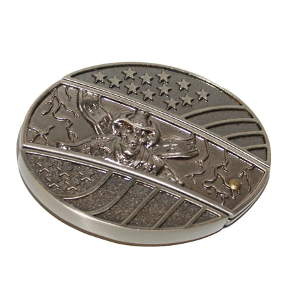 9589 - Belt Buckle Knife Skull Chrome |82|