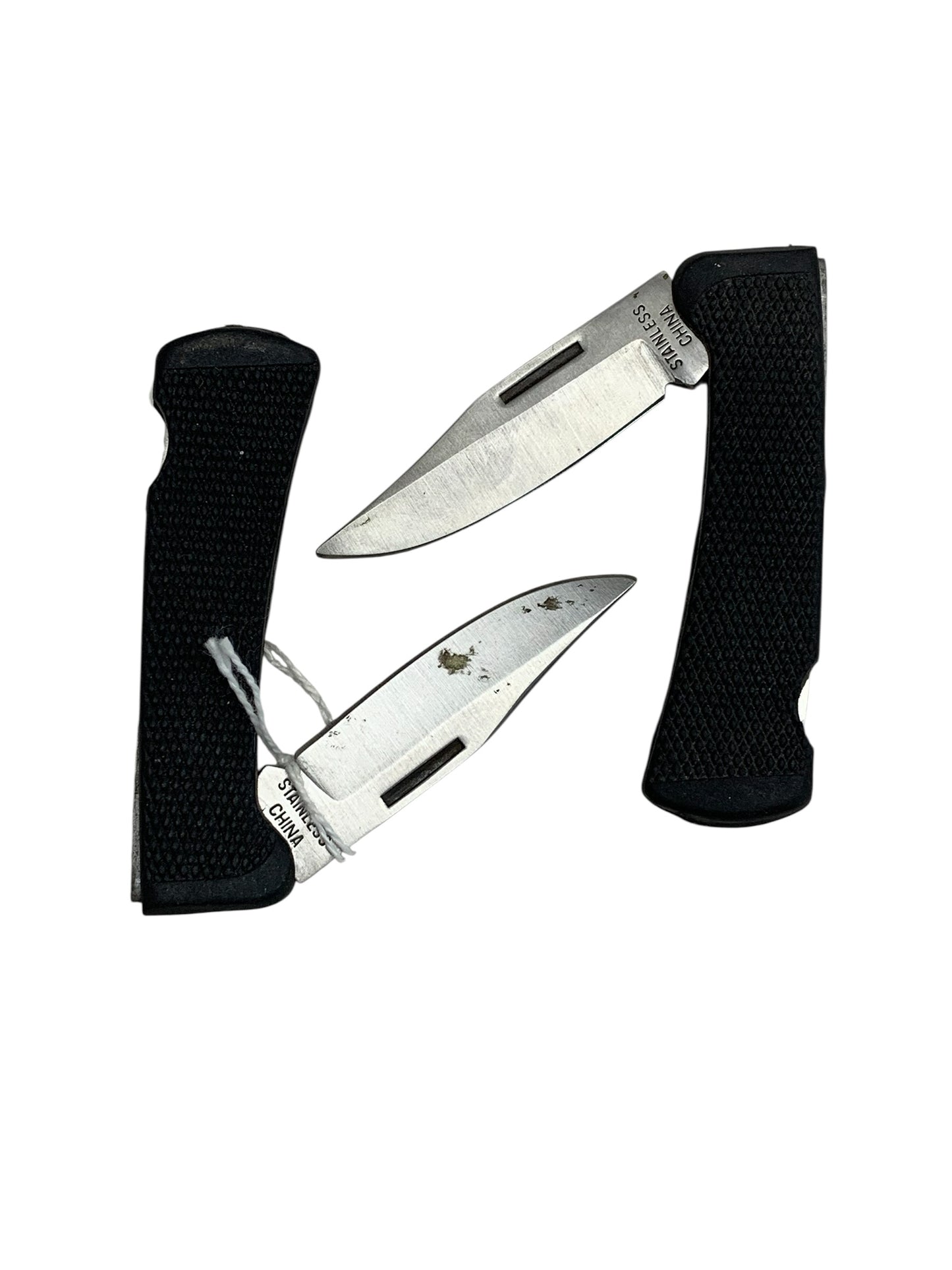 16305 - 2 Pack Black Handled Pocket Knife 6" |94|