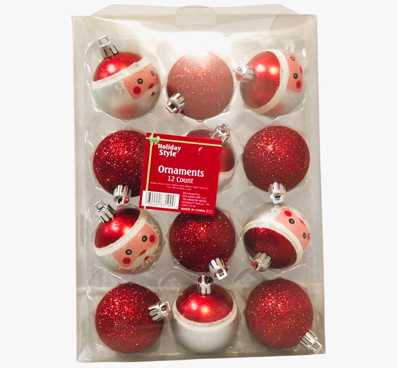 9687 - Santa Claus Xmas Bulbs 12 ct |Pod 1-76|