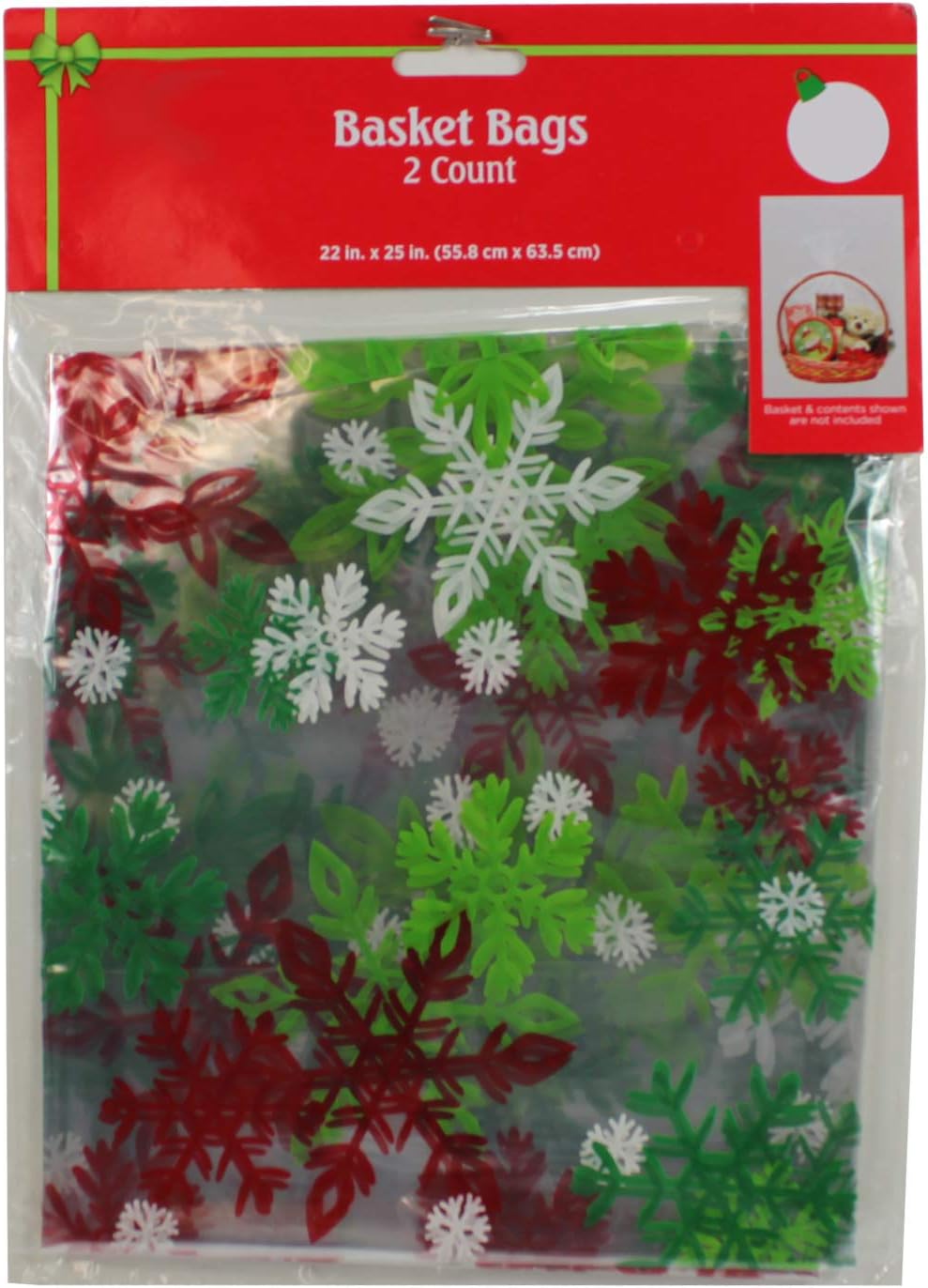 9713 - Snowflake Basket Bags 25" 2 ct - [DVD-5]