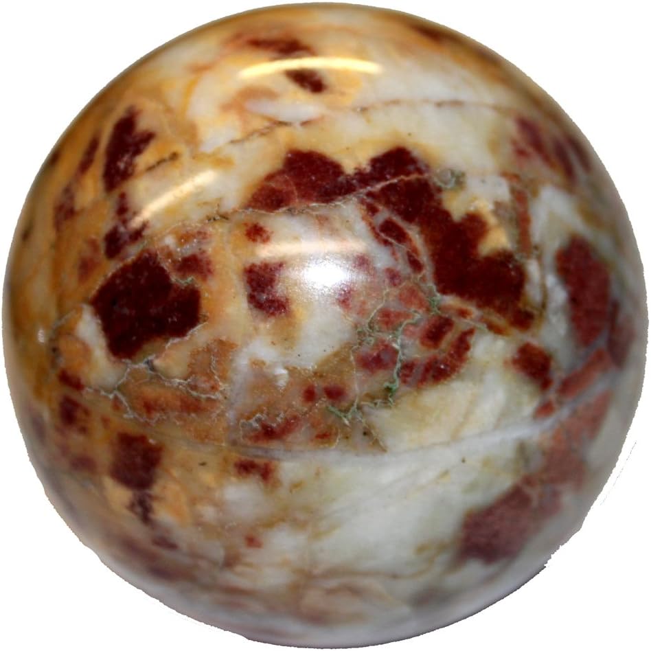 9726 - 2" Beige Tan Rust Marble Ball [7-23]