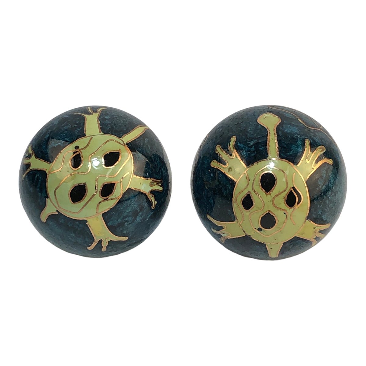 9757 - Medium Blue Chime Balls w/Green Turtle |7-23|