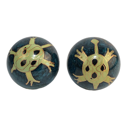 9757 - Medium Blue Chime Balls w/Green Turtle |7-23|