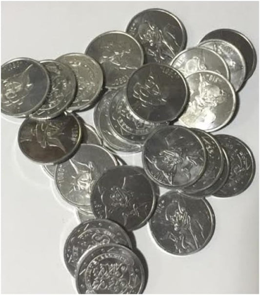 9857 - Set of 10 Assorted Silver Metal Slammers - |23-D Down|
