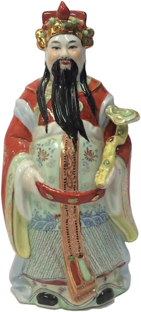 9918 - 10" Color Porcelain Fuk God - Ru Yi - [Z-73]