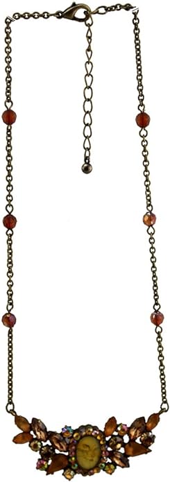 9955 - Sparkling Antiqued Choker Necklace - [Clear-222]