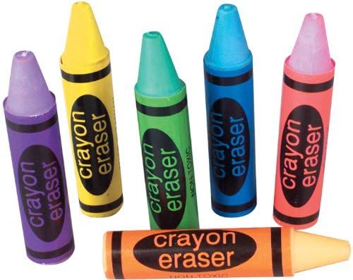 9964 - 12 Crayon Erasers - [R-30 Garage]
