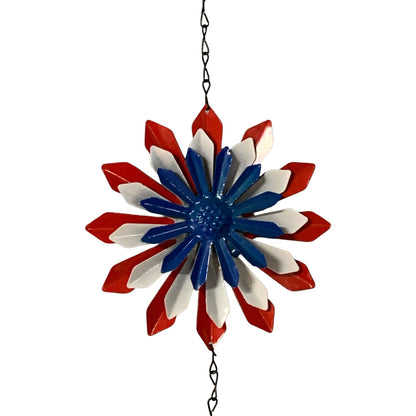 30063 - Red White Blue Flower Windchime 16” |G-7|