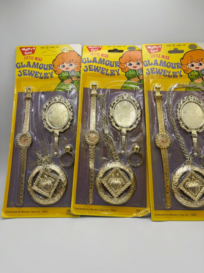 3687 - Set of Three Glamour Jewelry Gold Kids Toy |12-25|