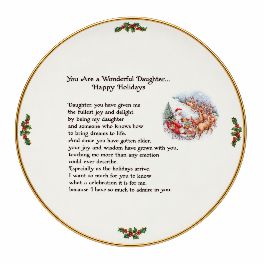 23680 - 8" Wonderful Daughter Holiday With Santa And Reindeer |<TBD>|