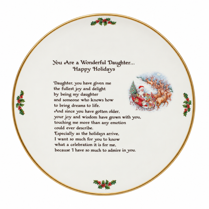 23680 - 8" Wonderful Daughter Holiday With Santa And Reindeer |<TBD>|