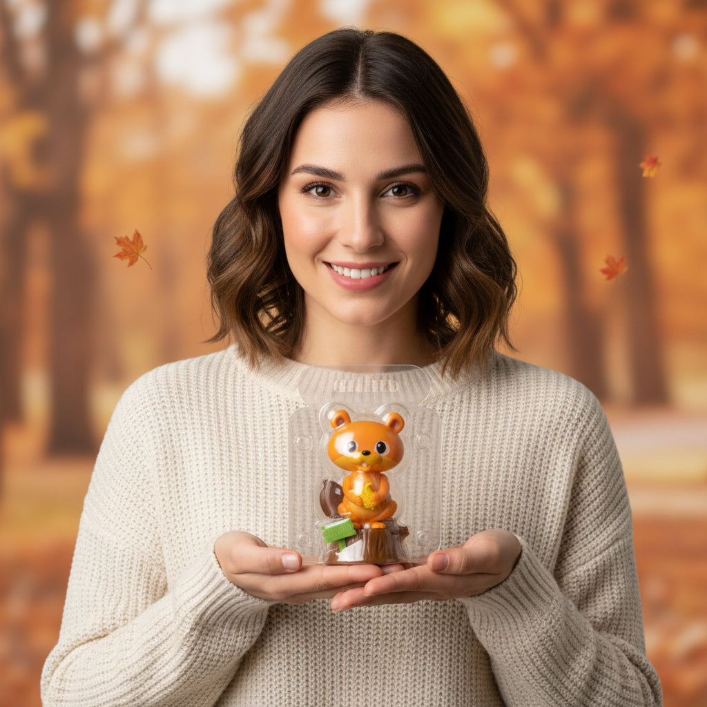 13771 - Autumn Chipmunk Solar Dancer Bobble 5" |T-67|