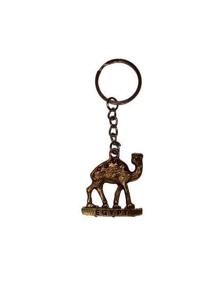 26463 - Keychain 3.5" Brass Camel Bought In Egypt |DVD-37|