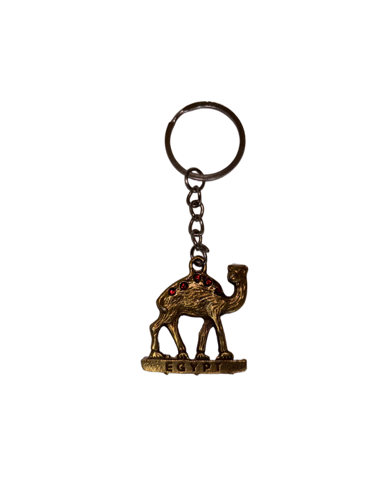 26463 - Keychain 3.5" Brass Camel Bought In Egypt |DVD-37|
