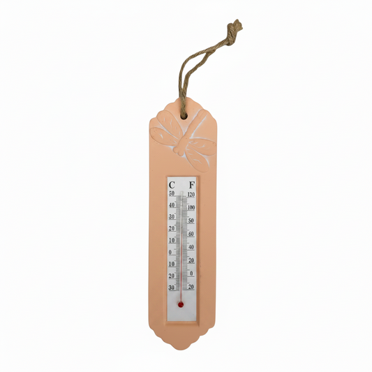 48399 - Clay Temperature Gauge with Butterfly Detail (8.5") |TBD|