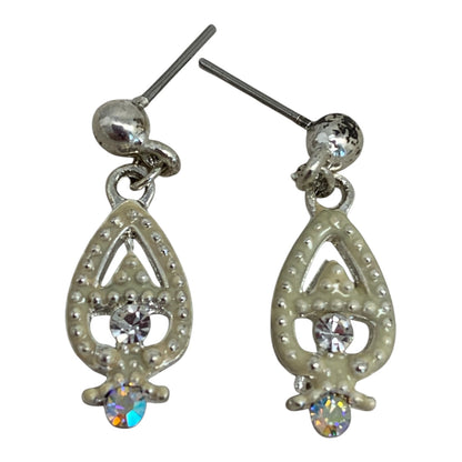 19441 - Crystal & Pearl Stone Necklace |Clear-93|