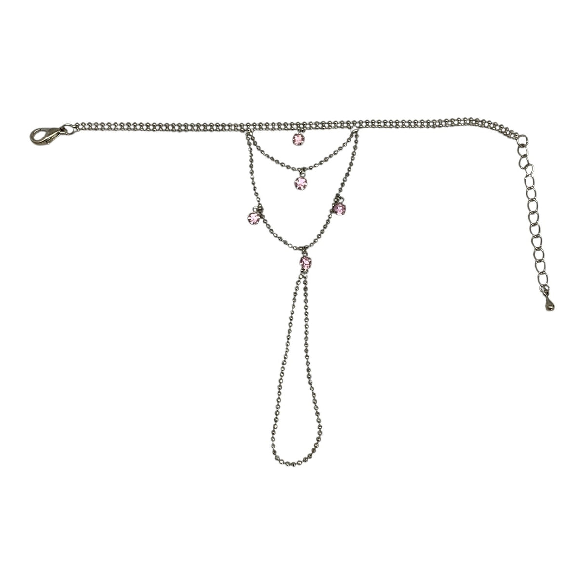 19961 - Pink Crystals Slave Bracelet |Clear-126|