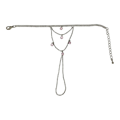 19961 - Pink Crystals Slave Bracelet |Clear-126|