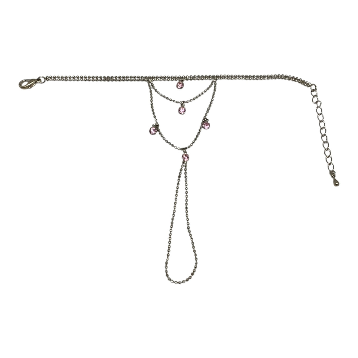 19961 - Pink Crystals Slave Bracelet |Clear-126|